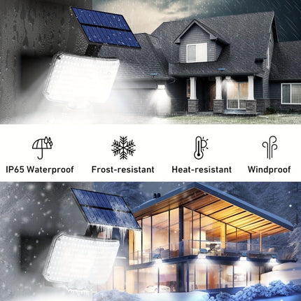 234 LED Solar Outdoor Light – 3-Head Motion Sensor Security Light – 270° Wide Angle Illumination – IP65 Waterproof Wireless Solar Flood Light