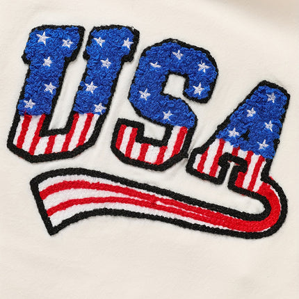 Baby Boy 4th of July USA Outfit Set – Patriot Color Block T-Shirt & Shorts – Toddler Independence Day Celebration Clothes