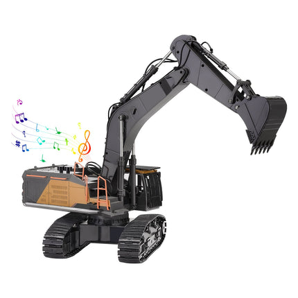 RC Excavator Toy – 22-Channel 1:14 Scale Full Functional Remote Control Digger – Metal Shovel & 360° Cab Rotation – Construction Vehicle for Kids & Adults