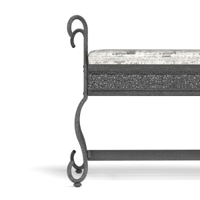 Industrial Shoe Rack Bench with Padded Seat – Rustic Entryway Bench for Small Spaces – Upholstered Shoe Storage Organizer with Metal Shelves