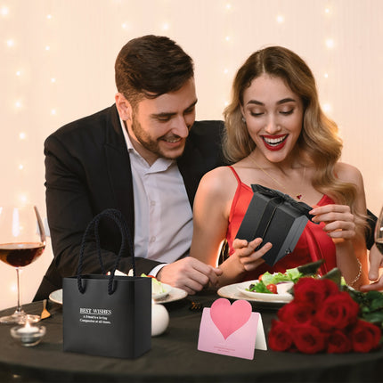 Preserved Real Red Rose with Heart Necklace – Eternal Flower Jewelry Box – Romantic Gift for Wife, Girlfriend, Mom on Anniversary & Valentine’s Day