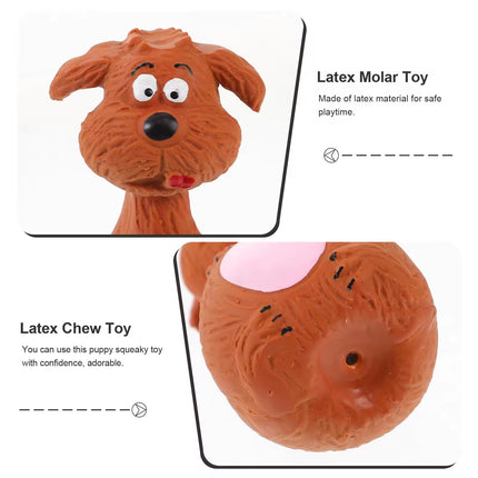 4-Pack Cute Latex Dog Squeaky Toys – Soft Chew Toys for Small Dogs & Puppies – Interactive Sound Toys for Teething & Dental Health