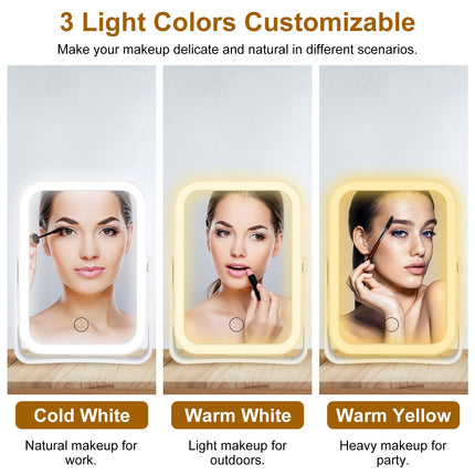 EliteView™ 10X Magnifying Double-Sided Mirror – Professional LED Vanity Light