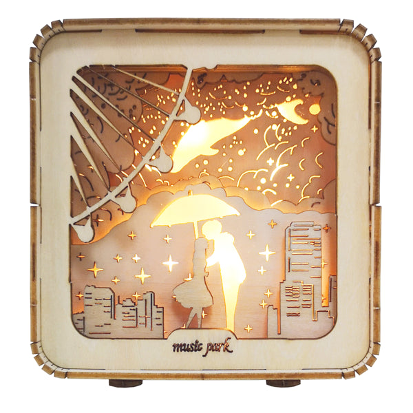 3D Wooden 'Love' Puzzle Kit – DIY Model with LED Night Light for Romantic Home Decor & Thoughtful Gifts