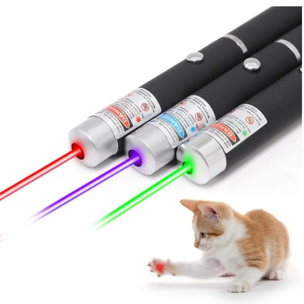 3-Pack High-Power Laser Pointer Set – Green, Blue & Red Visible Beam Pens – Professional Interactive Pet Toys & Presentation Pointers