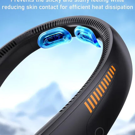 Portable Neck Fan - 5-Speed Rechargeable Personal Fan - 360° Cooling, Quiet & Lightweight Wearable Fan for Travel, Sports, and Outdoor Activities