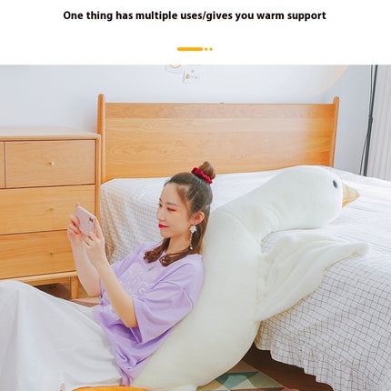 Giant Big White Goose Plush Pillow – Ultra Soft Long Body Hugging Pillow – Cute Stuffed Swan Toy for Sleeping & Home Decor