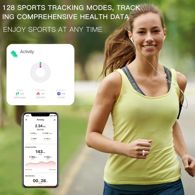 2025 Luxury Diamond Smart Ring – Silver Edge Fitness Tracker – Heart Rate & Sleep Monitor – Elegant Health Jewelry for Women