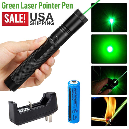 High-Power Green Laser Pointer – Ultra Long Range Visible Beam – USB Rechargeable Professional Lazer Torch for Astronomy, Hiking & Pet Play