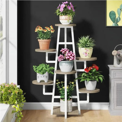 Modern Multi-Tiered Plant Stand – Stylish Indoor Flower Pot Holder – Vertical Space-Saving Shelf for Living Room, Balcony & Patio