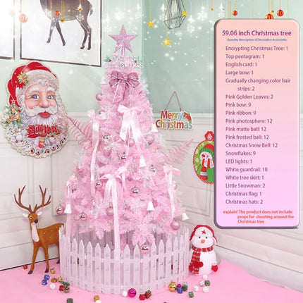 5-Foot Pink Artificial Christmas Tree – Vibrant Full-Bodied Holiday Pine for Modern Festive Home Decor & Party Celebrations