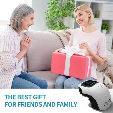 Intelligent Knee Massager with Heat & Vibration – Infrared Laser Therapy for Joint Pain Relief – Cordless Rechargeable Knee Care Device