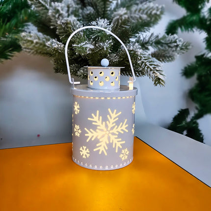 Christmas LED Lantern Lights – Nordic Style Decorative Wind Lamp with Electronic Candle – Realistic Flickering Flame Xmas Ornaments