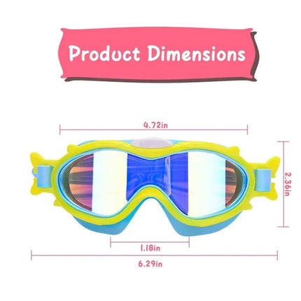 Kids Swim Goggles with Integrated Ear Plugs – Anti-Fog & UV Protection – No-Leak Soft Silicone Swimming Glasses for Boys & Girls