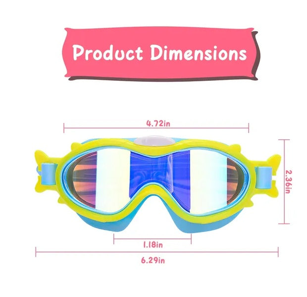 Kids Swim Goggles with Integrated Ear Plugs – Anti-Fog & UV Protection – No-Leak Soft Silicone Swimming Glasses for Boys & Girls