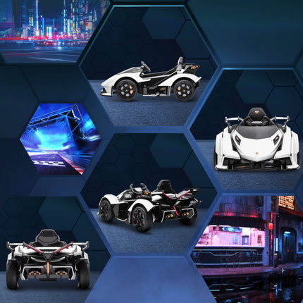 12V Kids Electric Ride-On Car – Sleek Black SUV with Parental Remote Control – Spring Suspension & LED Lights – Battery Powered Power Wheel